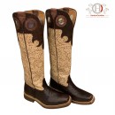 Hanton Cavalier Boots Braun Croco Glitzer