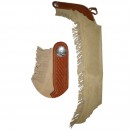 Chaps mit BESATZ Wildleder Sand