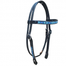 Browband headstall  NAVY-BLUE BEADS