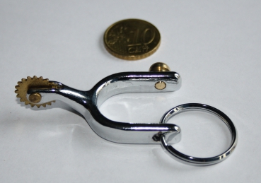 Schlüsselanhänger- Mini-Sporen - Silber 
