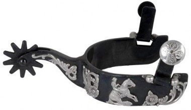 FG Show Sporen - Reining - Black Steel Floral 