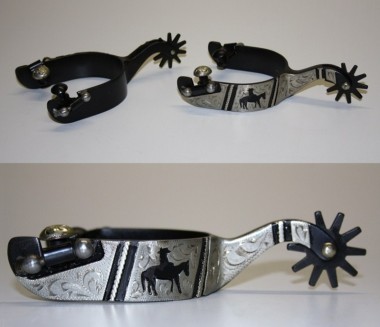 KY Show Sporen - Black Steel mit Silver - Typ 3 