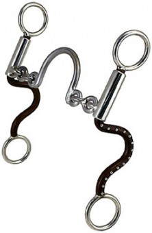 Tom Balding - Short S Shank - Ported Chain - Brown with Dots 