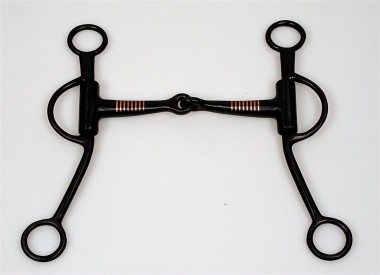 Shanked Snaffle Bit – Black Steel  109-028 