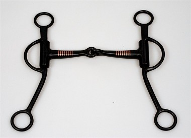 Shanked Snaffle Bit – Black Steel  109-028 