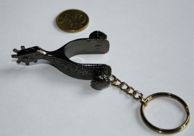 Schlüsselanhänger- Mini-Sporen - black 