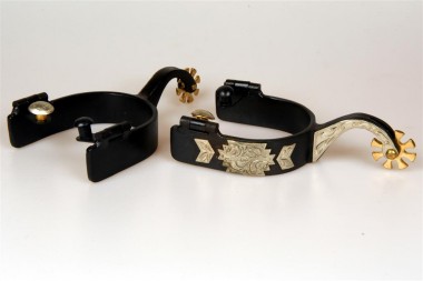 BS / GS Sporen - Black Steel mit German Silver - Typ 4 