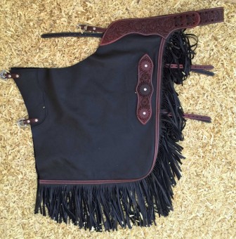 Hochwertige Leder Chinks - black 