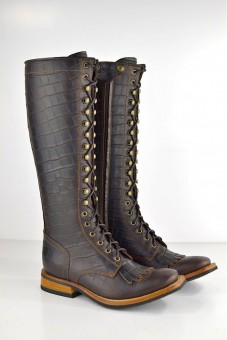 Secchiari Winter Boots May crocco dark brown 